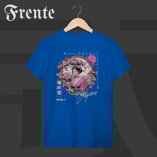 Nome do produto Camiseta T-Shirt - Geisha no Sakura | Arte no peito