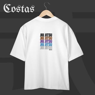 Nome do produto Camiseta Oversized - Jiu-Jitsu Ranks | Arte nas costas