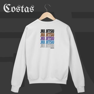 Nome do produto Moletom Fechado - Jiu-Jitsu Ranks | Arte nas costas