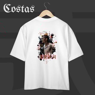 Nome do produto Camiseta Oversized - TRG Violence and Blood Coreano | Arte nas costas