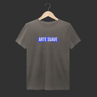 Camiseta Estonada - Arte suave faixa azul