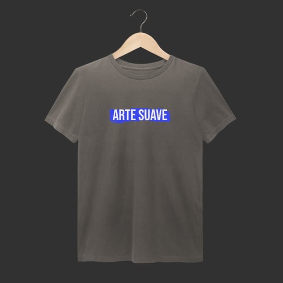 Camiseta Estonada - Arte suave faixa azul