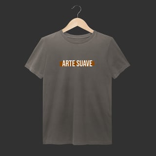 Camiseta Estonada - Arte suave faixa marrom