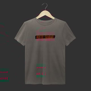 Nome do produto Camiseta Estonada - Arte suave faixa preta