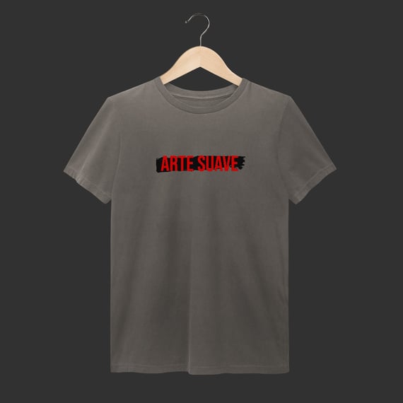 Camiseta Estonada - Arte suave faixa preta