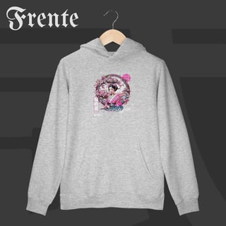 Nome do produto Moleton Ganguru - Geisha no Sakura | Arte no peito