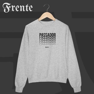 Nome do produto Moletom Fechado - Passador | Arte no peito
