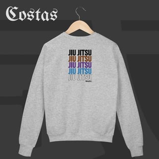 Nome do produto Moletom Fechado - Jiu-Jitsu Ranks | Arte nas costas