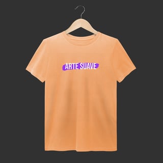 Nome do produto Camiseta Estonada - Arte suave faixa roxa