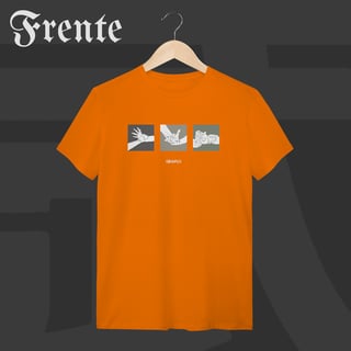 Nome do produto Camiseta T-shirt - Mão de vaca | Arte no peito