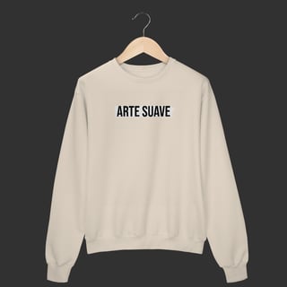 Nome do produto Moletom Fechado - Arte suave faixa branca
