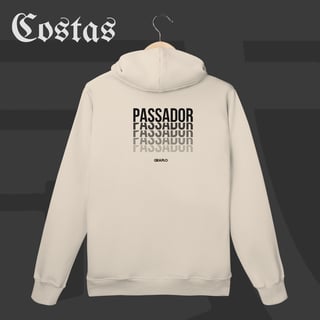 Nome do produto Moletom Canguru - Passador | Arte nas costas