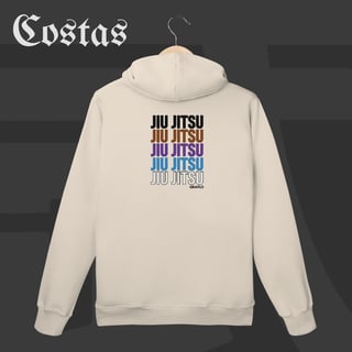 Nome do produto Moletom Canguru - Jiu-Jitsu Ranks | Arte nas costas