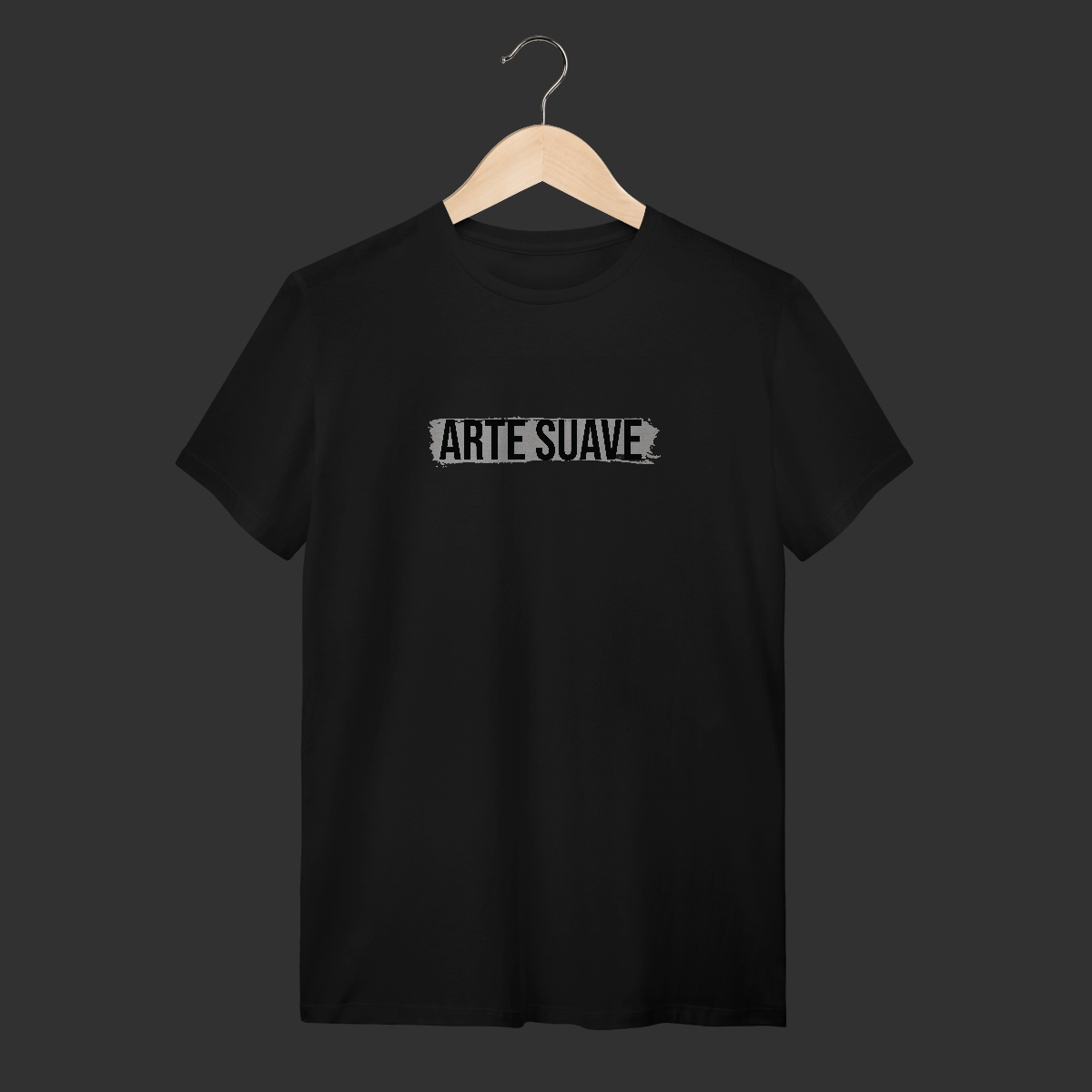 Camiseta T-Shirt - Arte suave faixa branca