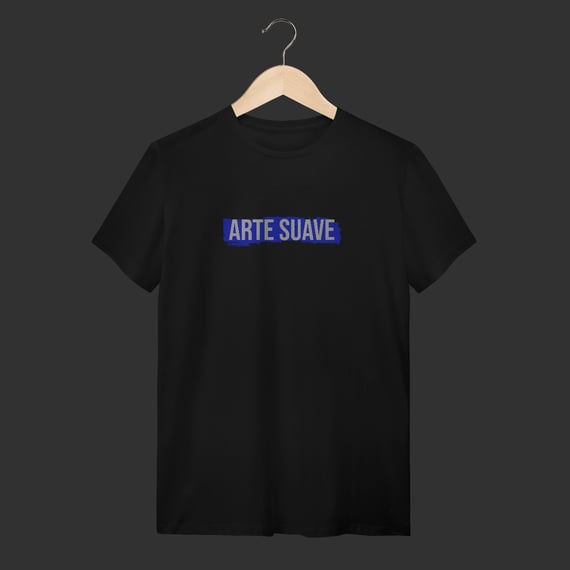 Camiseta T-Shirt - Arte suave faixa azul