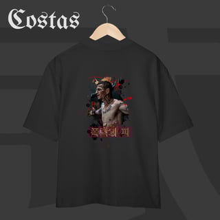 Nome do produto Camiseta Oversized - TRG Violence and Blood Coreano | Arte nas costas