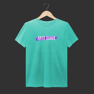 Nome do produto Camiseta Estonada - Arte suave faixa roxa