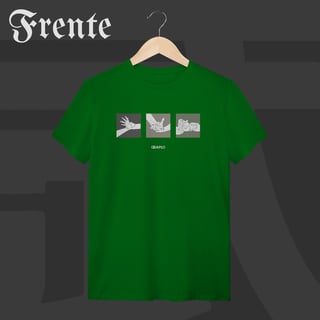 Nome do produto Camiseta T-shirt - Mão de vaca | Arte no peito