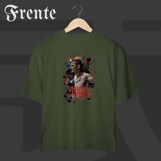 Nome do produto Camiseta Oversized - TRG Violence and Blood | Arte no peito