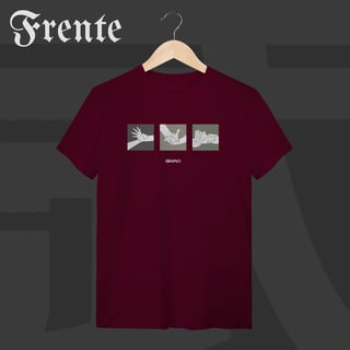 Nome do produto Camiseta T-shirt - Mão de vaca | Arte no peito
