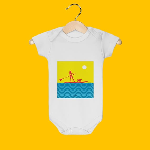 SUP - MULHER E AMIGO PET - BODY INFANTIL