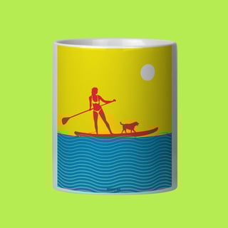 SUP - MULHER E AMIGO PET - CANECA