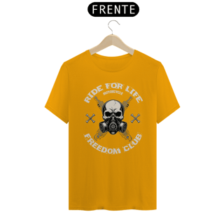 Nome do produto Camiseta modelo Quality estampa frente RIDE FOR LIFE streetwear urbanwear masculino