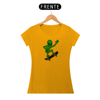 Nome do produto Baby look long Classic estampa frente ALIEN MANOBRA streetwear urbanwear feminino