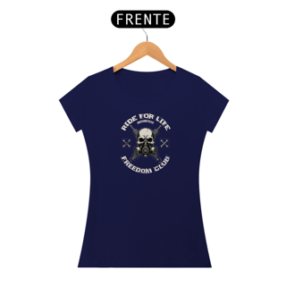Nome do produto Babylook modelo Classic estampa frente RIDE FOR LIFE streetwear urbanwear feminino
