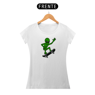 Nome do produto Baby look long Classic estampa frente ALIEN MANOBRA streetwear urbanwear feminino