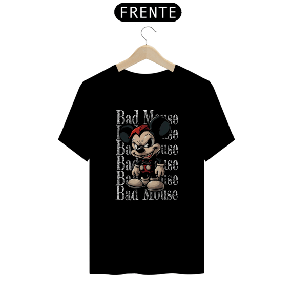 Camiseta modelo Quality estampa frente BAD MOUSE streetwear urbanwear masculino