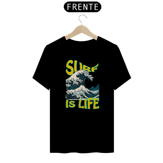 Camiseta modelo Quality estampa frente VIDA SURFISTA streetwear urbanwear masculino