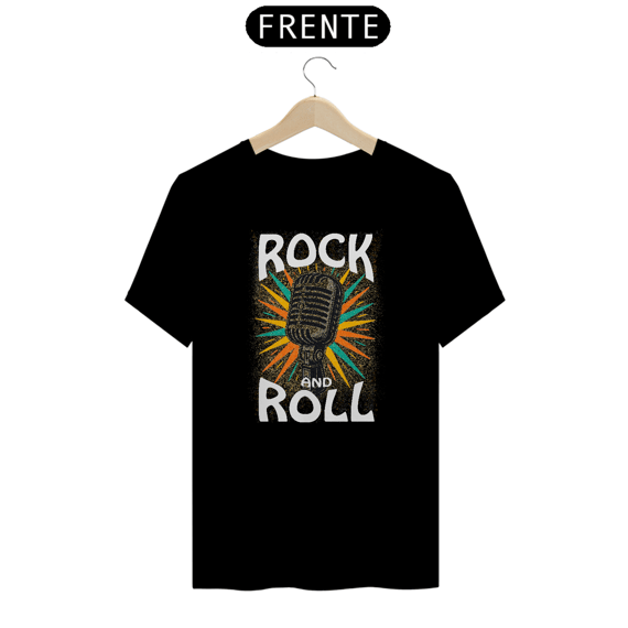 Camiseta modelo Quality estampa frente ROCK AND ROLL urbanwear streetwear masculino