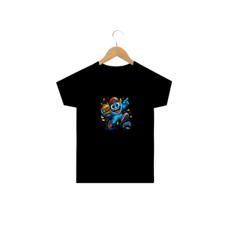 Nome do produto Camiseta infantil - Monstro lanchando - Clássica