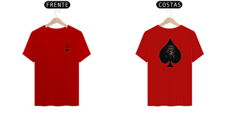 Nome do produto Camiseta modelo Quality estampa frente e costas ÁS DE ESPADAS streetwear urbanwear unisex