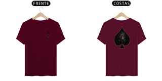 Nome do produto Camiseta modelo Quality estampa frente e costas ÁS DE ESPADAS streetwear urbanwear unisex