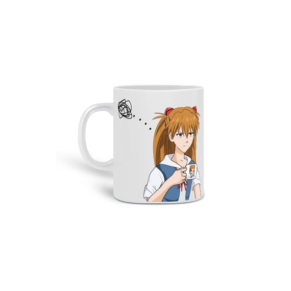 Caneca Asuka Langley “Com Frase” - Evangelion