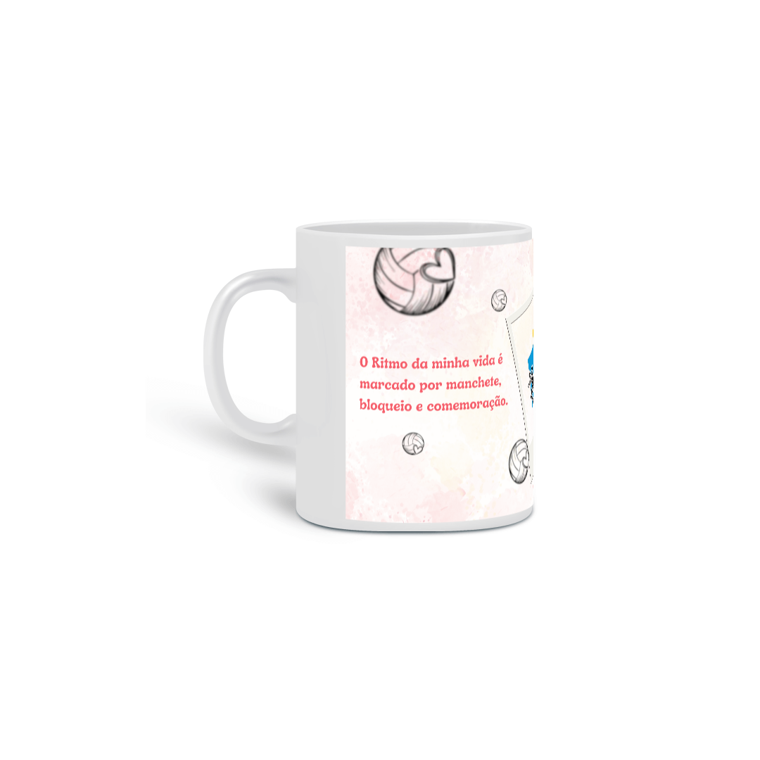 Nome do produto: Caneca Eu Amo Vôlei