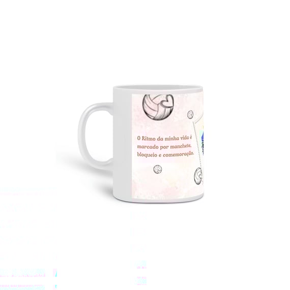 Caneca Eu Amo Vôlei