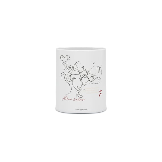 Caneca Cerâmica Cabeça Pensamento Cabeludo