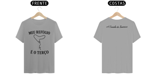 Nome do produto  Camisas: Meu refúgio é o terço