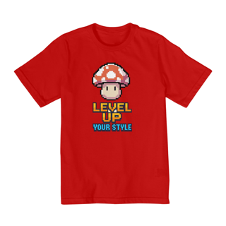 Nome do produto Camiseta Kids LEVEL UP