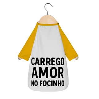 Nome do produto Carrego Amor no Focinho - Camisa Pet Dog