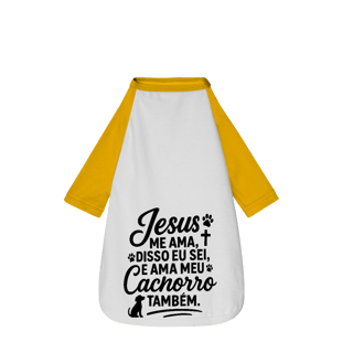 Nome do produto Jesus Nos Ama - Camisa Pet Dog