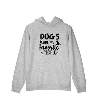 Nome do produto Moletom Prime Canguru - Dogs are my favorite people