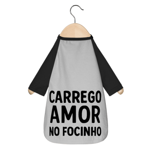 Nome do produto Carrego Amor no Focinho - Camisa Pet Dog