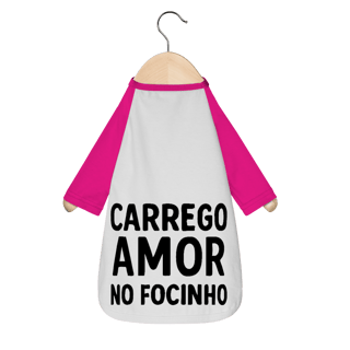 Nome do produto Carrego Amor no Focinho - Camisa Pet Dog