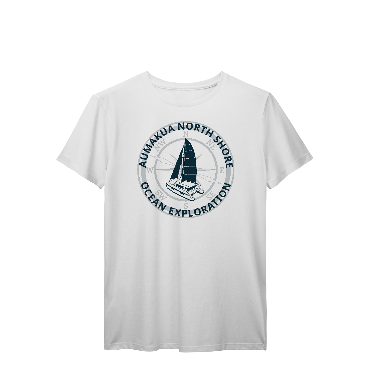 Nome do produto: Camiseta Manga Curta Branca Catamarã