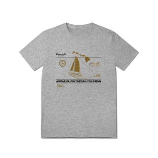 Camiseta Manga Curta Cinza Polinésia