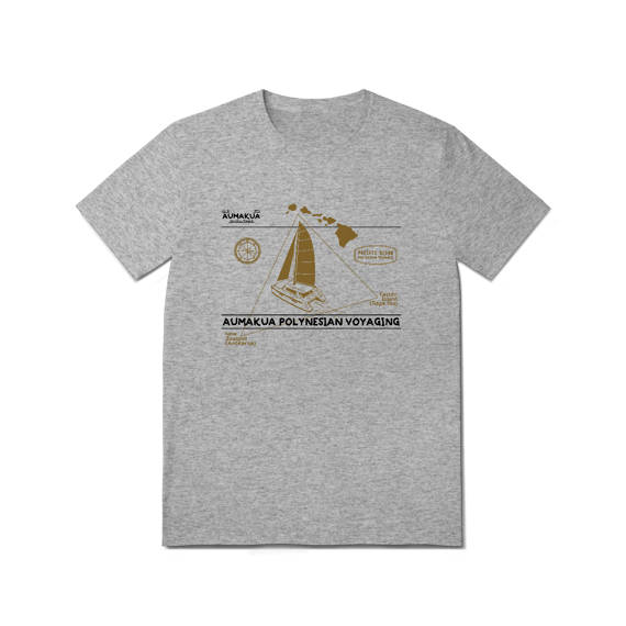 Camiseta Manga Curta Cinza Polinésia